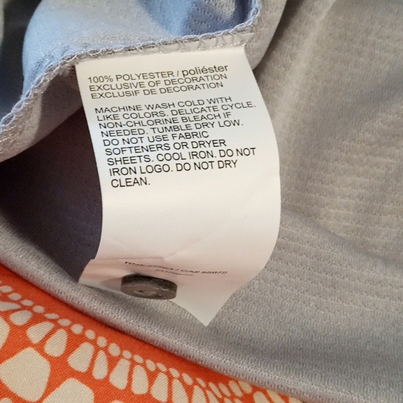 Men's PGA tour size medium Gray polo golf shirt with pocket gray patterned - Picture 7 of 8